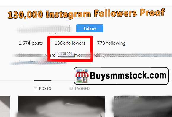 130,000 Instagram Followers Proof